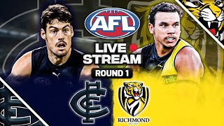 Carlton vs Richmond  AFL Round 1 2024 Live Watch Along [upl. by Okoy258]