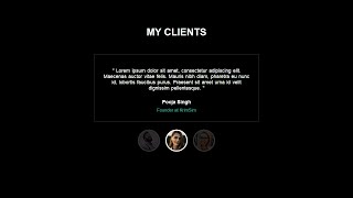 Testimonials Section using Html Css Javascript [upl. by Gautious]