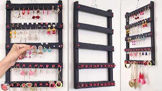 Ladies Special  Easy DIY Idea  How to Make Earring Stand Easily [upl. by Ablasor97]