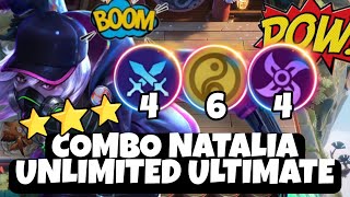 COMBO UNLIMITED ULTI NATALIA BINTANG 3  6 CADIA 4 ASSASSIN 4 SWORDMAN  MAGIC CHESS [upl. by Anaiuq]