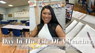 Day In The Life Of A Teacher Vlog  GRWM Parent Teacher Conferences [upl. by Enelyk]