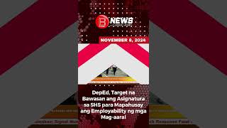 DepEd Target na Bawasan ang Asignatura sa SHS para Mapahusay ang Employability ng mga Magaaral [upl. by Ayarahs]