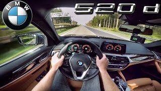 BMW 5 Series 2017 ACCELERATION amp TOP SPEED 520d G30 AUTOBAHN POV by AutoTopNL [upl. by Nylehtak]