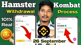 26th September Sell Token Hamster Kombat Withdrawal Process step by step Hamster Kombat Today [upl. by Karine]