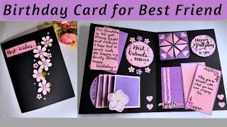 Handmade Birthday Card for Best Friend Special Birthday Card Ideas [upl. by Winnifred]