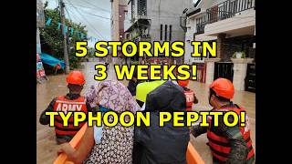 5 STORMS IN 3 WEEKS TYPHOON PEPITO PHILIPPINES SUPER TYPHOON [upl. by Helbonnah]