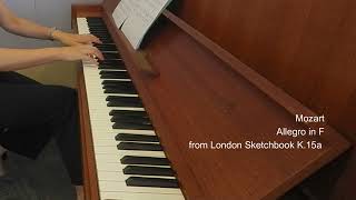 ABRSM Piano 2025 2026 Grade 3 A2 Mozart Allegro in F K 15a [upl. by Naired745]