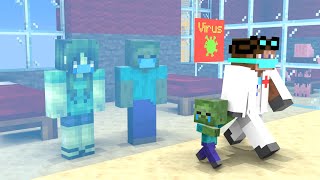 Baby Zombie is Not Infected By Virus  Sad Story  Minecraft Animation [upl. by Laersi227]