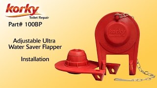 How to install an Adjustable Ultra Toilet Flapper by Korky [upl. by Hpesojnhoj830]