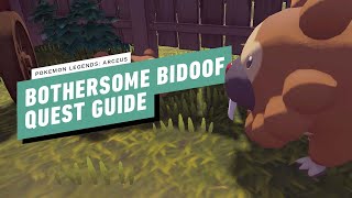 Pokemon Legends Arceus  Bothersome Bidoof Quest Guide [upl. by Flan]