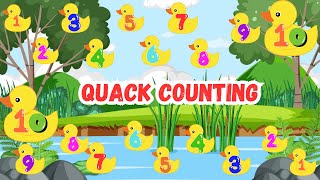 Ten little ducks  Counting Ducks  A quaky journey from 110 amp 101  learning video for toddlers [upl. by Nilram]