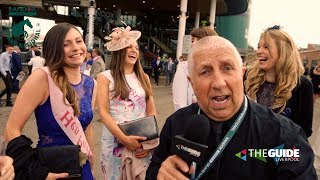 Pete Price chats to the crowd at the Randox Health Grand National 2018  The Guide Liverpool [upl. by Annayhs123]