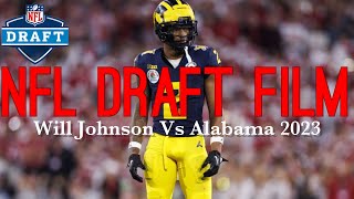 2025 Draft Film Michigan CB Will Johnson Vs Alabama CFB Semis All22 [upl. by Chaffin]