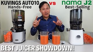 Kuvings Auto10 Hands Free vs Nama J2 Cold Press Juicer Comparison [upl. by Aneelahs]