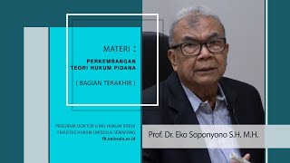 Perkembangan Teori Hukum Pidana bagian 5 [upl. by Otcefrep]