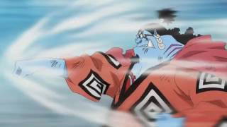 One piece VF HD Jinbei vs Mihawk Marine Fort [upl. by Ani]