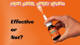 Profi Nasal Spray Reviews Watch Video before buying [upl. by Yebloc]