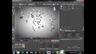 Cinema 4D tutorials  Explosion fx Breaking objects Tutorial [upl. by Lewis]