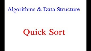 Sorting  QuickSort 2 [upl. by Dewie159]