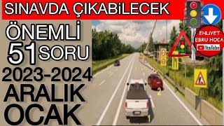 BU SORUYU SORDULARANİMASYONLU 2023 ARALIK 2024 OCAK EHLİYET SINAV SORULARI EHLİYET SINAV SORULARI [upl. by Novanod]