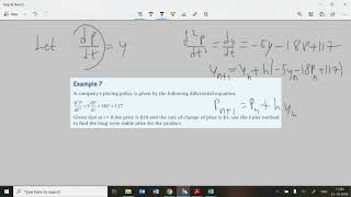 Ex12J IB HL AI Maths Oxford approximate solutions to second order differential equations GTU [upl. by Seiter]