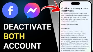 How To Deactivate Both Facebook and Messenger Account At Once [upl. by Ahtan828]