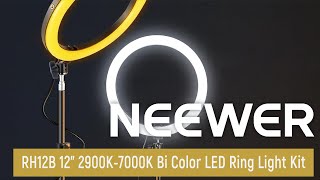 Introducing the NEEWER RH12B 12quot 2900K7000K Bi Color LED Ring Light Kit [upl. by Anelehs]