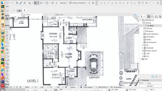 ArchiCAD 21 House Project  part 19  storey setup for tracing sketch [upl. by Akeemaj74]