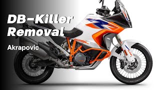 2023 KTM 1290 Super Adventure RS Akrapovic DBKiller Removal StepbyStep Guide [upl. by Fulks]