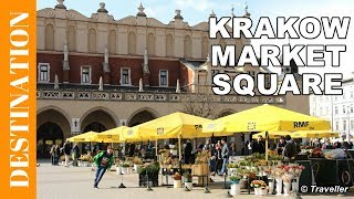 Kraków Market Square  Walking Tour of the Square  Krakow Travel video [upl. by Faubert996]