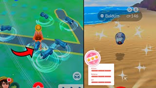 Got 100IV  2 Shiny Beldum Community day Pokemon Go  Shiny Metagross [upl. by Adanama]