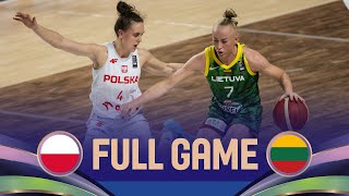 Poland v Lithuania  Full Basketball Game  FIBA Womens EuroBasket 2025 Qualifiers [upl. by Ycnalc]