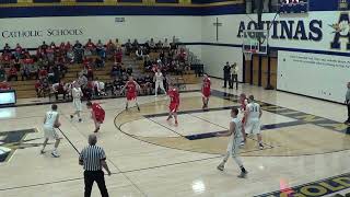 Aquinas vs Necedah  Boys Basketball  342016 [upl. by Frick537]