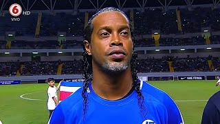 MESMO VELHO E APOSENTADO OLHA OQUE RONALDINHO APRONTOU NESSE AMISTOSO NA COSTA RICA [upl. by Bocyaj]