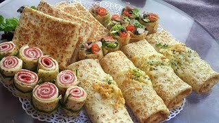 Crêpes salées farçies 4 saveurs كريب مالح بأربع حشوات سهلة [upl. by Allisan]