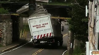 Truck Hitting Bridge Crash Compilation 🤣 [upl. by Aynotahs71]