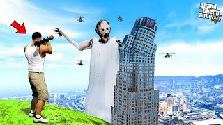 Scary GRANNY Attacked AND Destroys LOS SANTOS In GTA 5  FRANKLIN Vs GRANNY  Lovely Boss [upl. by Dulla]