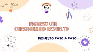 Ingreso UTN cuestionario 2024 resuelto [upl. by Assiren]