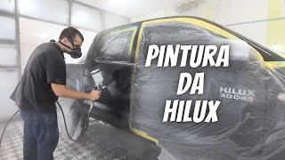 PINTURA NA ÍNTEGRA  HILUX PRETA [upl. by Jaddo114]