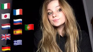 MY FIRST ASMR VIDEO Happy New Year in 10 languages 🇬🇧🇮🇹🇩🇪🇷🇺🇯🇵🇪🇸🇵🇹🇳🇱🇫🇷🇬🇷 [upl. by Wallford674]