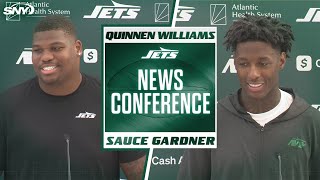 Jets Quinnen Williams and Sauce Gardner on approach against Vikings offense  SNY [upl. by Acimat]