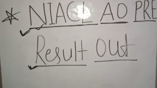 NIACL AO PRE RESULTS 2024 OUT  NIACL AO RESULT OUT  Quant by Viral Kumar [upl. by Chrisse]