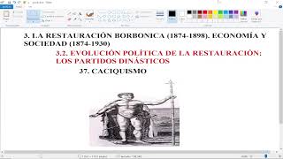 HISTORIA DE ESPAÑA PARA BACHILLERATO 037  EL CACIQUISMO [upl. by Cris]