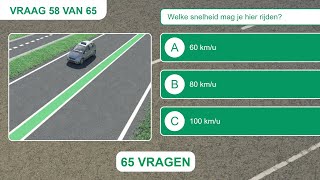 🚘 Compleet CBR Auto Theorie Examen Oefenen Daag jezelf uit met 65 Vragen 🚗 2024 [upl. by Quickel]