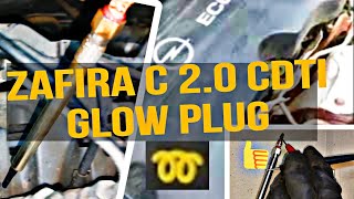 Opel Zafira C  20 cdti glow plug replacement [upl. by Aynor]