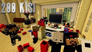 Minecraft 200 KÄ°ÅÄ° ile SON ELENEN KAZANIR [upl. by Cirdek267]