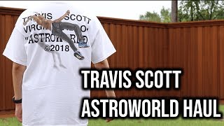 TRAVIS SCOTT ASTROWORLD MERCH HAUL [upl. by Hum621]