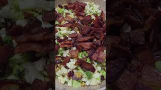 Tangy Broccoli Cauliflower and Bacon salad homemade vegetables bacon salad [upl. by Lunneta412]