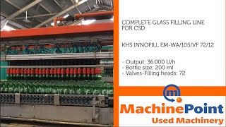 KHS INNOFILL EMWA105VF 7212 Used COMPLETE GLASS FILLING LINES MACHINES MachinePoint [upl. by Leatrice633]