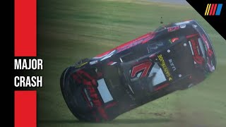 quotTalk To Me Brotherquot  Corey Lajoie Flips and Barrel Rolls in Michigan  NASCAR InCar Radio [upl. by Maghutte852]